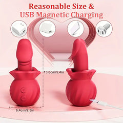 Sucking G-Spot Vibrator Dildo Sex Toys - Adult Toys Female Sex Stimulator Clitoral Vagina Mouth Silicone Vibrators With 3 Sucking & 10 Wiggling & 10 Vibrating, Adult Sex Toys