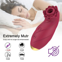 Rose Vibrator Portable Clitoral Sucking,G-Spot Rose Vibrator 10 Modes Spot Stimulation Waterproof