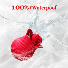 Tongue Licking Vibrating Rose Sex Toy for Women Pleasure, 10 Modes