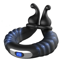 Hare Buddy-Separable Rabbit Rocker 10 Vibrating Dual Cock Ring for Couple Play