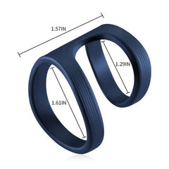 Dual Rings Indigo Blue Penis Ring Male Enhancement