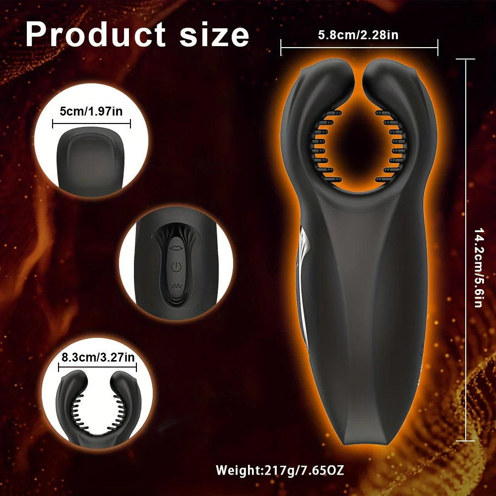 Men's Trainer Penis Massager Biting Male Masturbator Vibrating Glans V Men's Trainer Penis Massager Biting Male Masturbator Vibrating Glans V