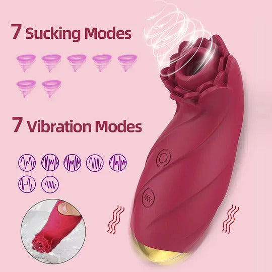 Rose Vibrator Portable Clitoral Sucking,G-Spot Rose Vibrator 10 Modes Rose Vibrator Portable Clitoral Sucking,G-Spot Rose Vibrator 10 Modes