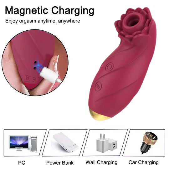 Rose Vibrator Portable Clitoral Sucking,G-Spot Rose Vibrator 10 Modes Rose Vibrator Portable Clitoral Sucking,G-Spot Rose Vibrator 10 Modes