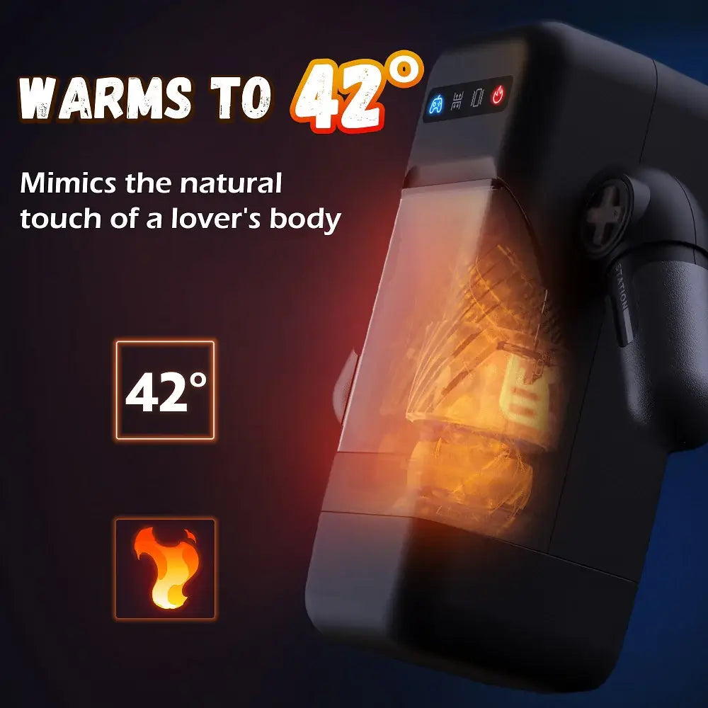 Heating vibration Masturbator game cup