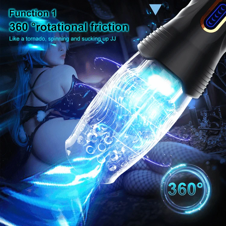 3.0 Version Rotating Vibrating Telescopic Thrusting Masturbation Cup