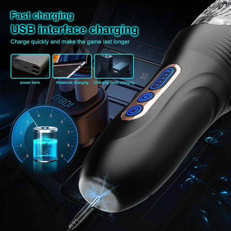 3.0 Version Rotating Vibrating Telescopic Thrusting Masturbation Cup