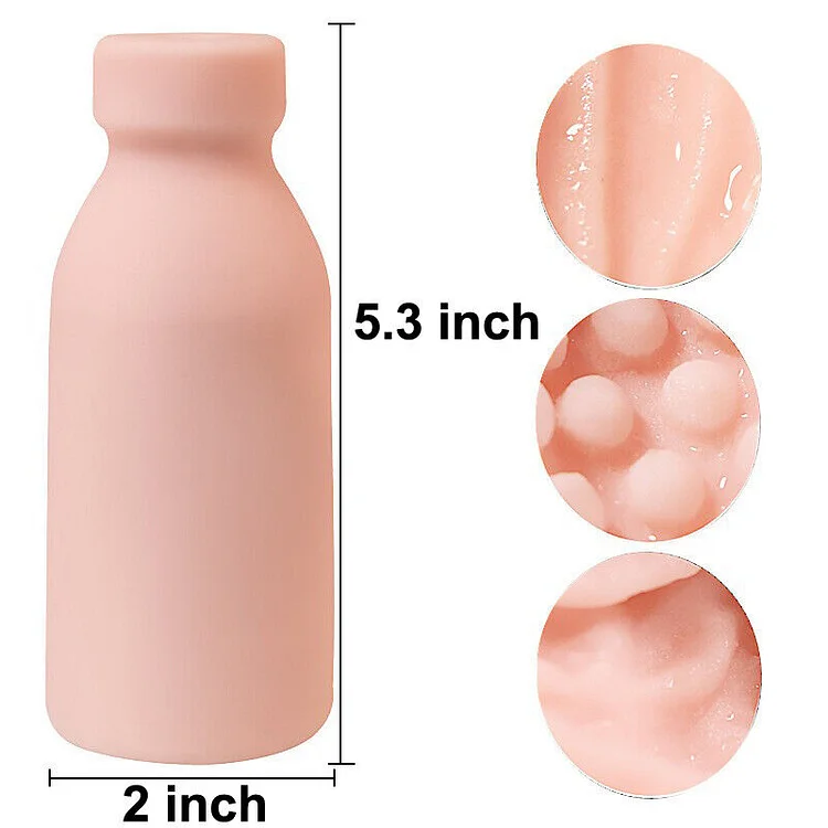 Male Milk Bottle Simulation Vagina  Masturbator Pocket Pussy Toy Masturbation Cup