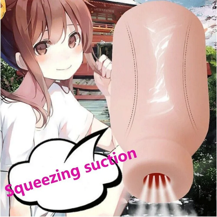 Male Milk Bottle Simulation Vagina  Masturbator Pocket Pussy Toy Masturbation Cup