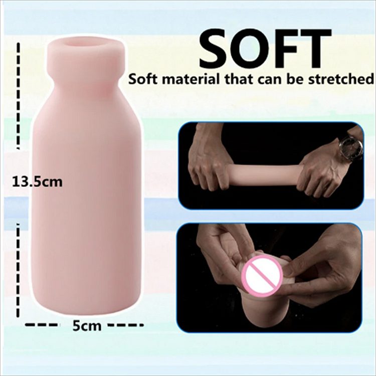 Male Milk Bottle Simulation Vagina  Masturbator Pocket Pussy Toy Masturbation Cup