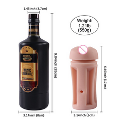 Men's Wine bottle Realistic HandheldMaturbation Cup