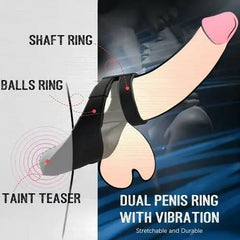 Vibrating Rechargeable Silicone Penis Ring Male Masturbator