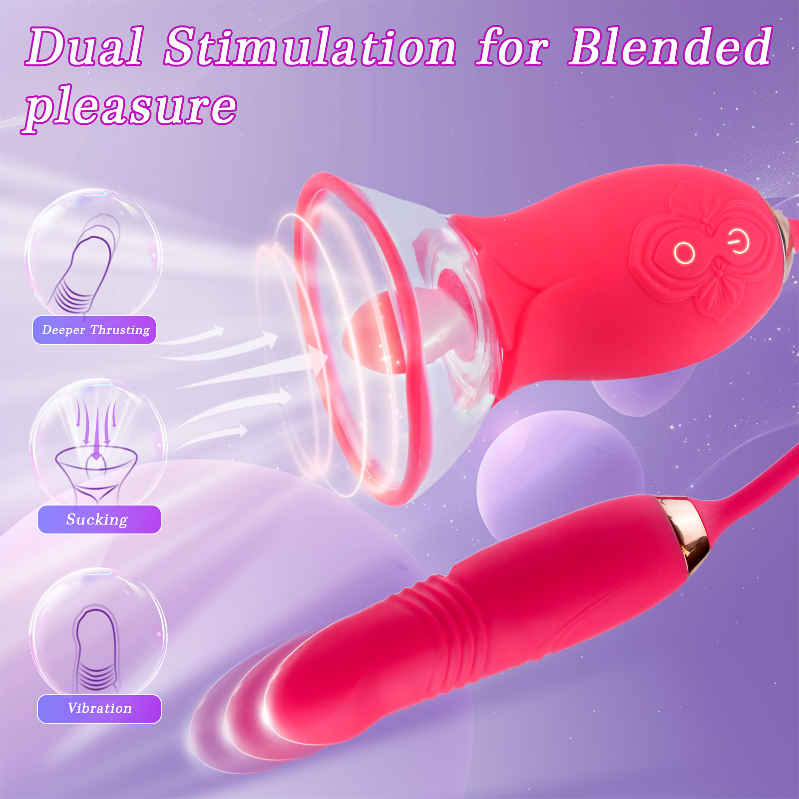 Rose Sex Toy with a Suction Cup - 3 in 1 Upgrade Rose Sex Stimulator f Rose Sex Toy with a Suction Cup - 3 in 1 Upgrade Rose Sex Stimulator f