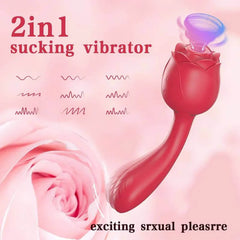 Rose Wand Sex Toy Waterproof G Spot  Sucking Vibrators