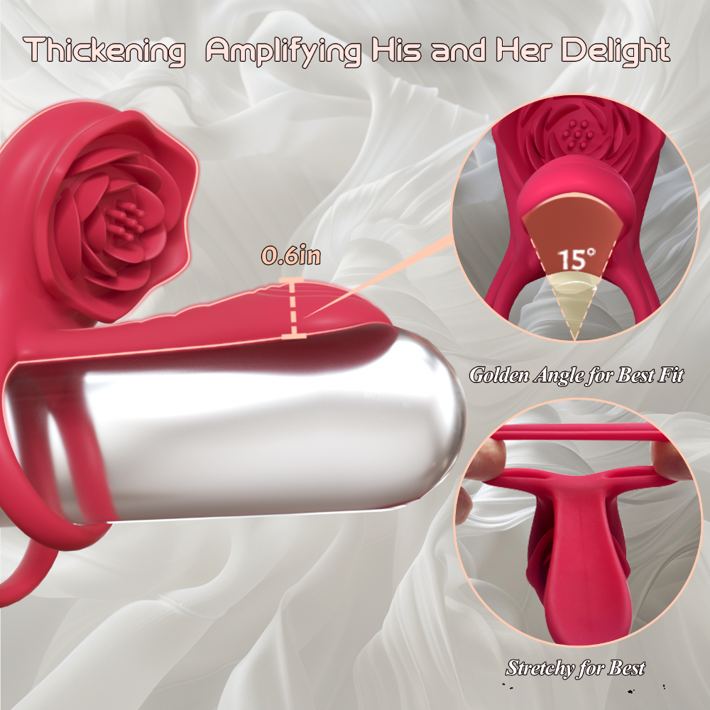 Red Penis Vibrator Cock Ring for Couples Vibrating Erection Sex Adult Red Penis Vibrator Cock Ring for Couples Vibrating Erection Sex Adult