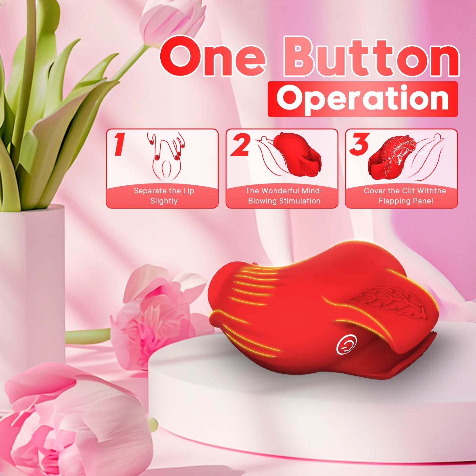 Rose Toy Finger Wearable Vibrator for Women patting Egg Clitoris Stimu Rose Toy Finger Wearable Vibrator for Women patting Egg Clitoris Stimu