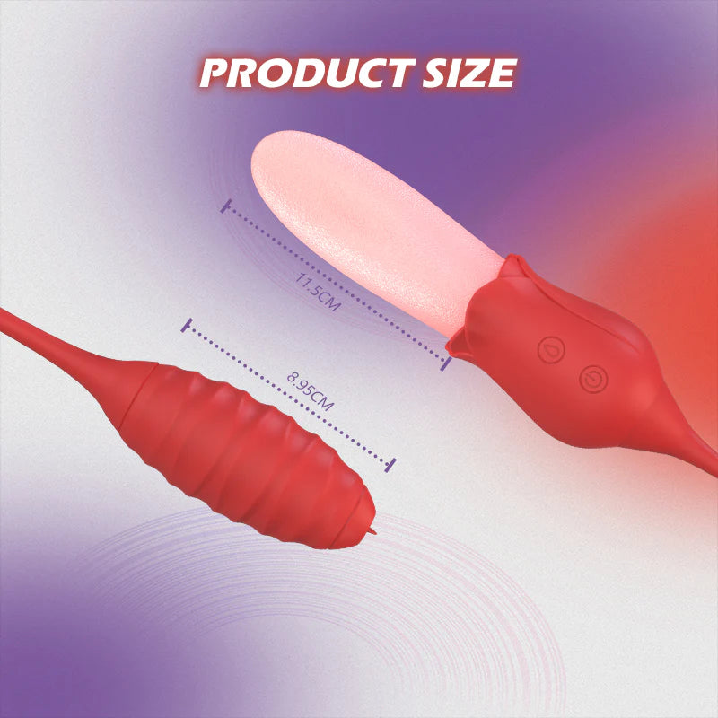 3IN1 Rose Sex Toy Realistic Tongue 7 Speed Licking 10 Vibrating Female 3IN1 Rose Sex Toy Realistic Tongue 7 Speed Licking 10 Vibrating Female