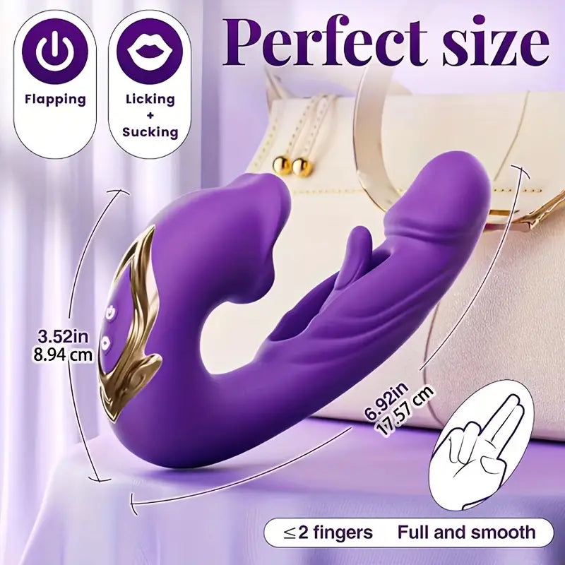 3-in-1 Thrusting Vibrator Sex Toys: 7 Slaps, 7 Vibrations, 5 Tongue Li 3-in-1 Thrusting Vibrator Sex Toys: 7 Slaps, 7 Vibrations, 5 Tongue Li