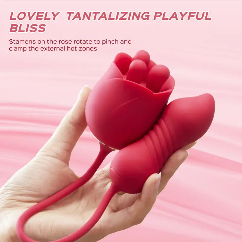 3 in1 Rose Sex Toys G spot Vibrator Sex Stimulator for Women with 9 Vi 3 in1 Rose Sex Toys G spot Vibrator Sex Stimulator for Women with 9 Vi