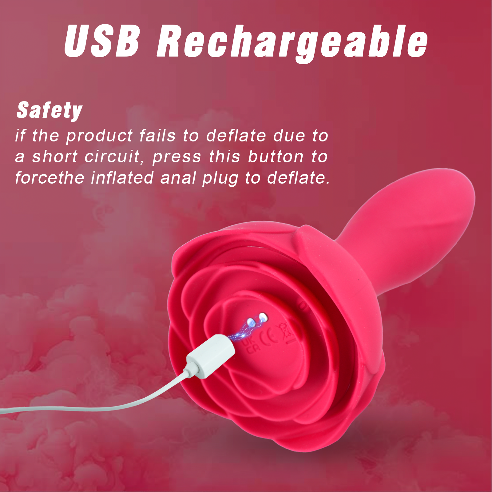 Rose Butt Plug & Inflatable Buttplug & Vibrating Butt Plug Rose Butt Plug & Inflatable Buttplug & Vibrating Butt Plug