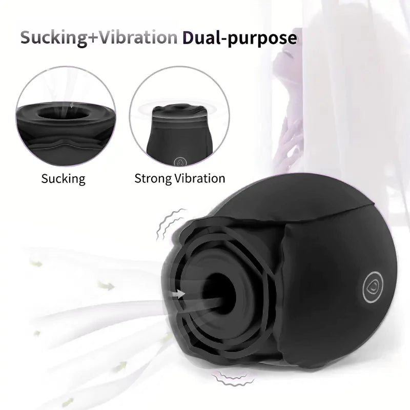 Black rose toy-Female Sex Toys With 10 Sucking Modes, G-Spot Vibrator Black rose toy-Female Sex Toys With 10 Sucking Modes, G-Spot Vibrator