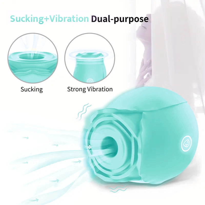 Green rose toy-Clitoral Sucking Vibrator Sucking 10 Modes for Nipple, Green rose toy-Clitoral Sucking Vibrator Sucking 10 Modes for Nipple,