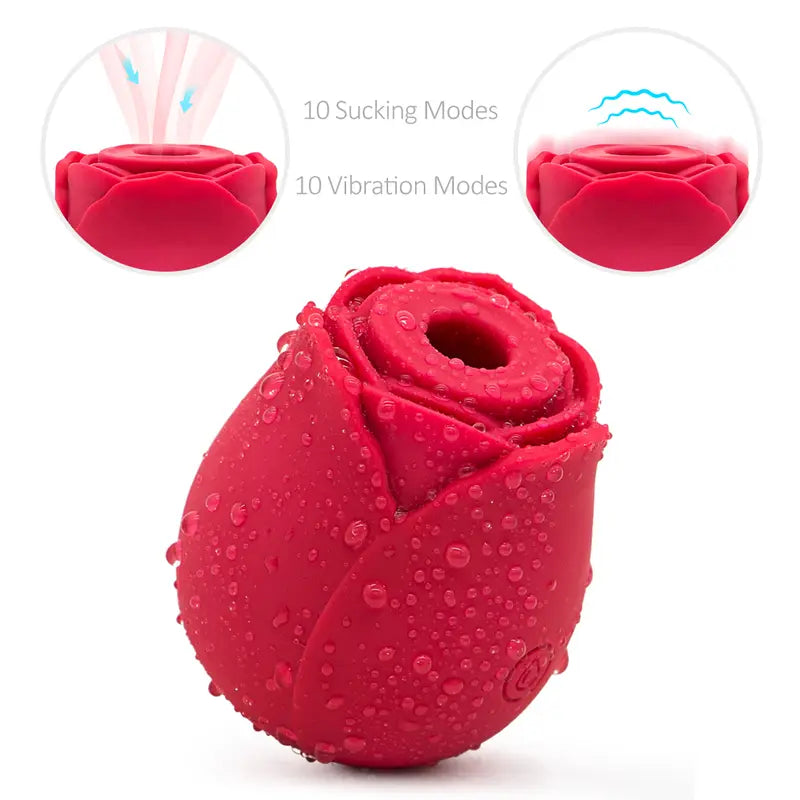 Red rose toy- Adult Toys With 10 Sucking & Vibrating Modes For Women Clitoral Nipple