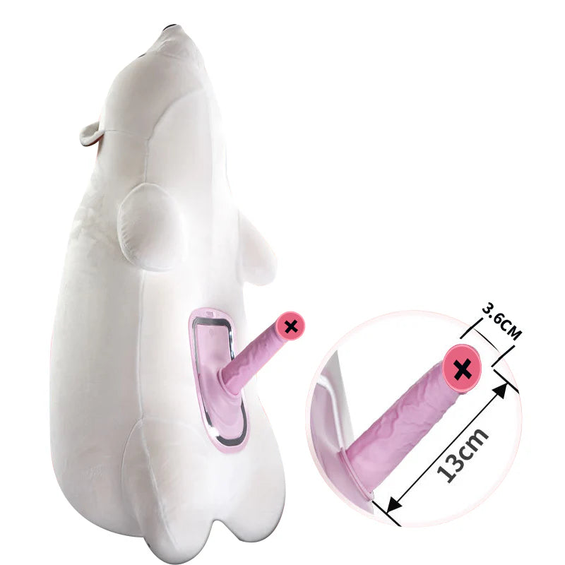 Female Discreet Polar Bear Pillow Remote Control Sex Machine