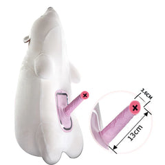 Female Discreet Polar Bear Pillow Remote Control Sex Machine