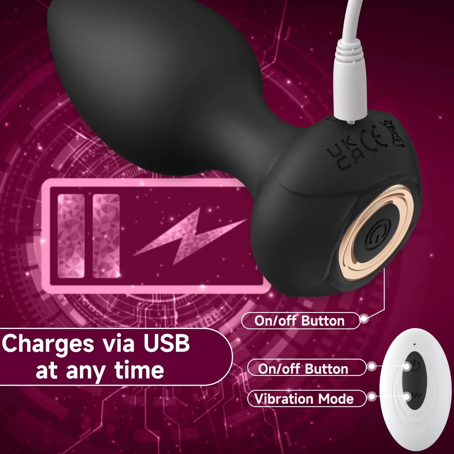 10 Vibration Modes Anal Butt Plug Vibrators Wireless Remote Controller 10 Vibration Modes Anal Butt Plug Vibrators Wireless Remote Controller