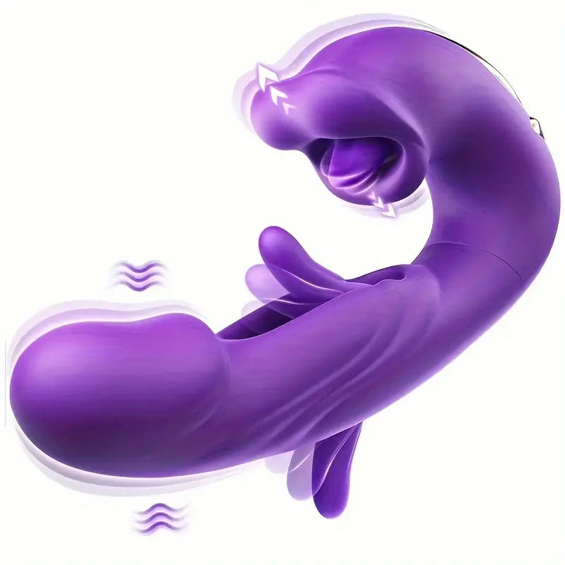 3-in-1 Thrusting Vibrator Sex Toys: 7 Slaps, 7 Vibrations, 5 Tongue Li 3-in-1 Thrusting Vibrator Sex Toys: 7 Slaps, 7 Vibrations, 5 Tongue Li