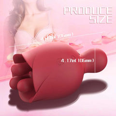 Rose Toy Nipple Clit Stimulator Vibrating Egg Dildo Vibrators Clitoris with Tongue Vibrator