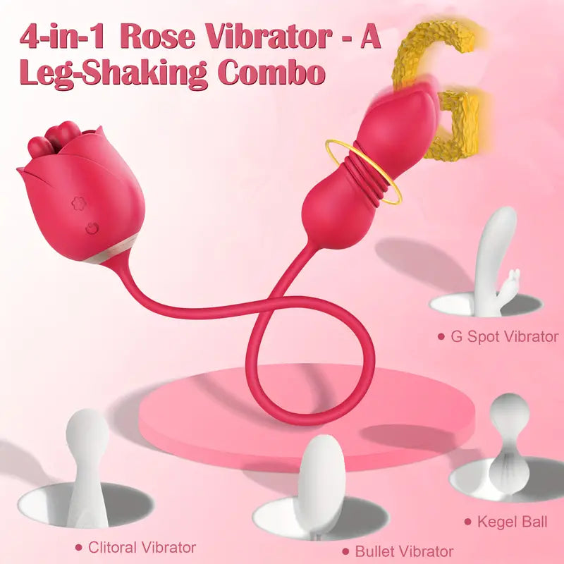 3 in1 Rose Sex Toys G spot Vibrator Sex Stimulator for Women with 9 Vi 3 in1 Rose Sex Toys G spot Vibrator Sex Stimulator for Women with 9 Vi