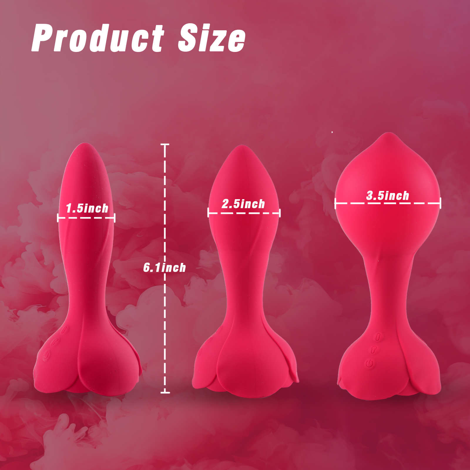 Rose Butt Plug & Inflatable Buttplug & Vibrating Butt Plug Rose Butt Plug & Inflatable Buttplug & Vibrating Butt Plug
