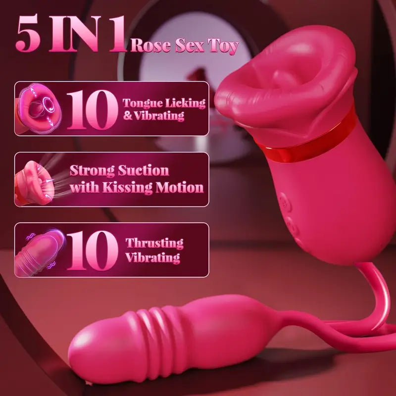 Sucking & Licking Sex Toys for Women Rose Vibrators Mouth Sucking Stim Sucking & Licking Sex Toys for Women Rose Vibrators Mouth Sucking Stim
