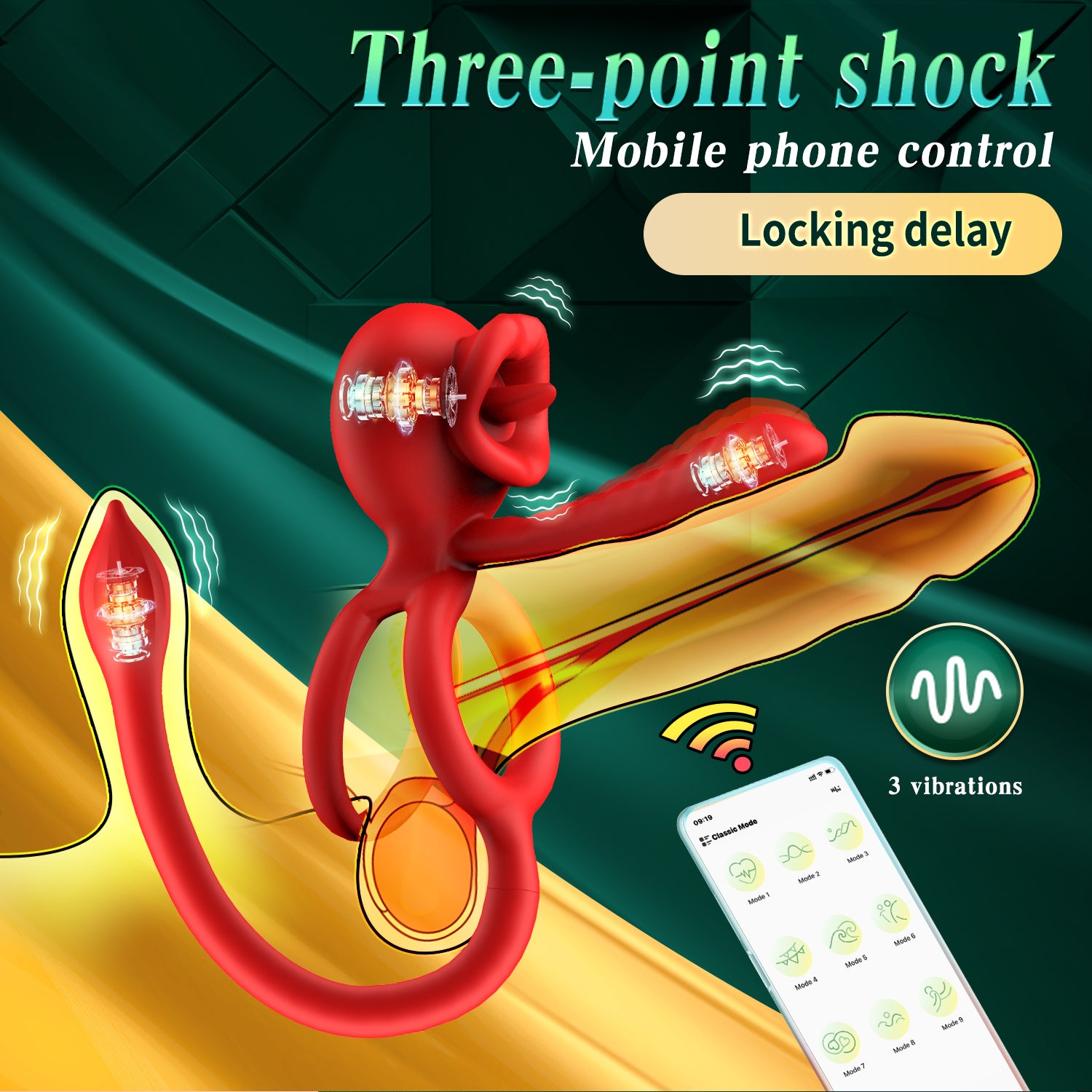 Cock Ring Penis Sleeve with Licking Mouth Clitoral Stimulator, Penis R Cock Ring Penis Sleeve with Licking Mouth Clitoral Stimulator, Penis R
