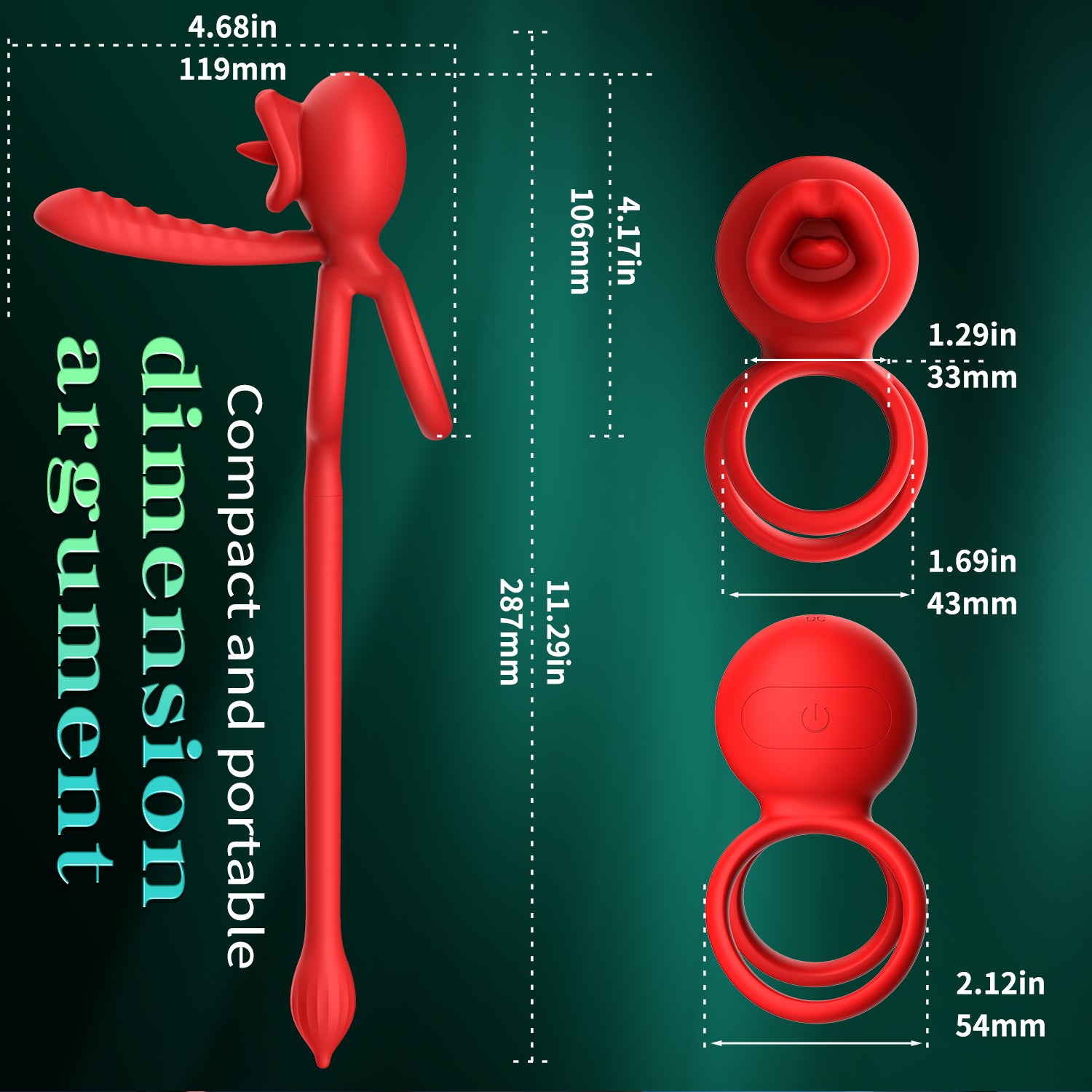 Cock Ring Penis Sleeve with Licking Mouth Clitoral Stimulator, Penis R Cock Ring Penis Sleeve with Licking Mouth Clitoral Stimulator, Penis R