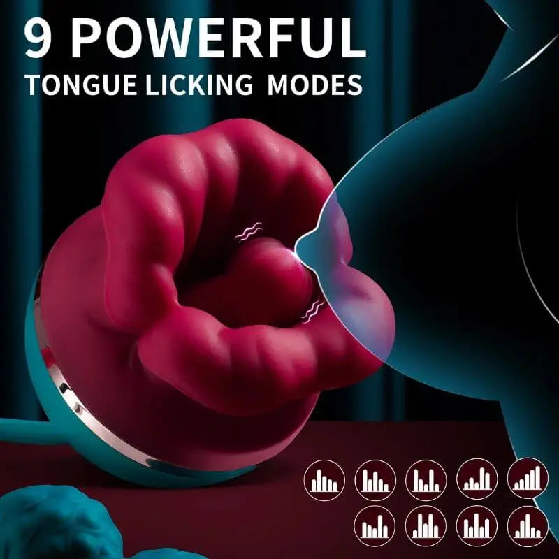 Female Vibrator Rose Toy Tongue Licking Vibrator with Vibrating Egg, G Spot Rose Vibrator Clitoral Vibrator Dildo Stimulator Vaginal and Anal Sex Toy 3 in 1 Nipple Sucker Oral Sex toys