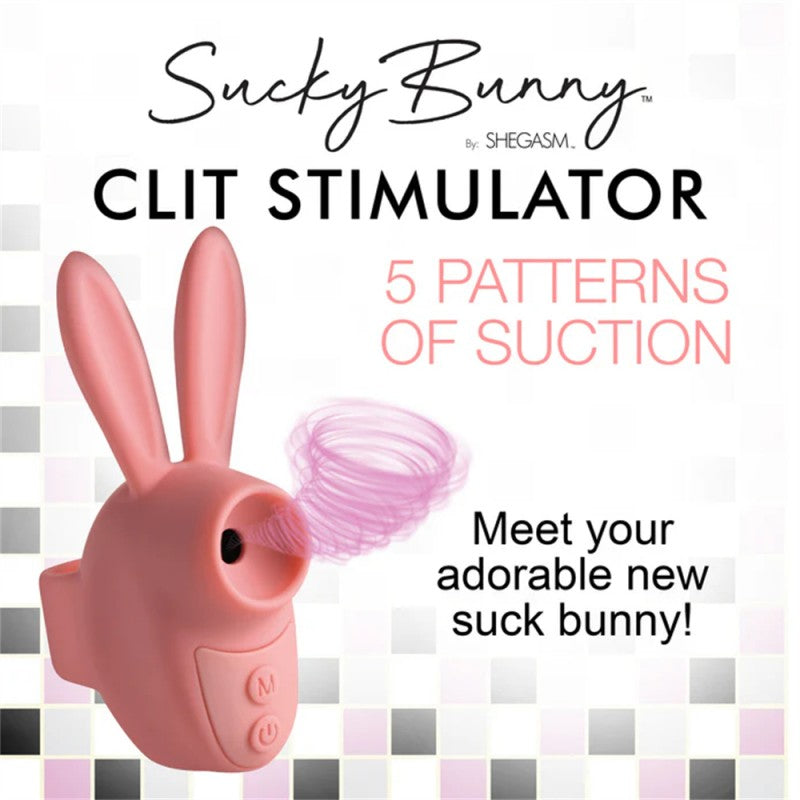 Finger Sunction Vibrator, Clitoral Sucking Rabbit Vibrator Sextoy for Woman, Female Lips Cunnilingus Oral Sex Toys, Small Clit Vibe 3 Speeds and 5 Patterns of Suction