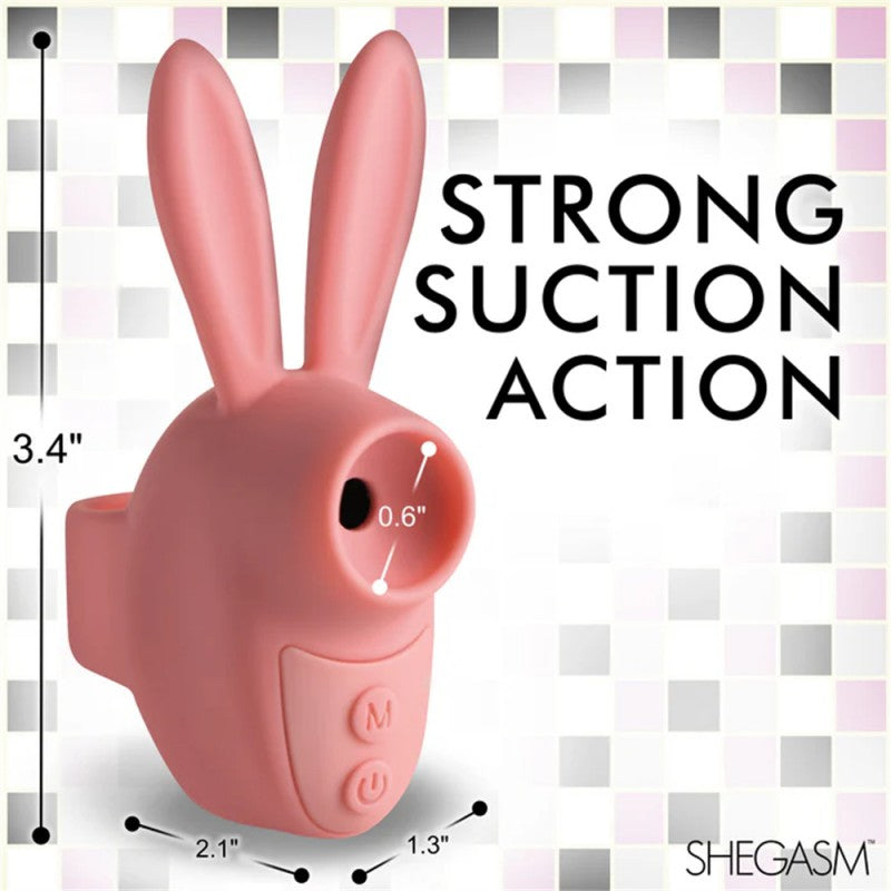 Finger Sunction Vibrator, Clitoral Sucking Rabbit Vibrator Sextoy for Woman, Female Lips Cunnilingus Oral Sex Toys, Small Clit Vibe 3 Speeds and 5 Patterns of Suction