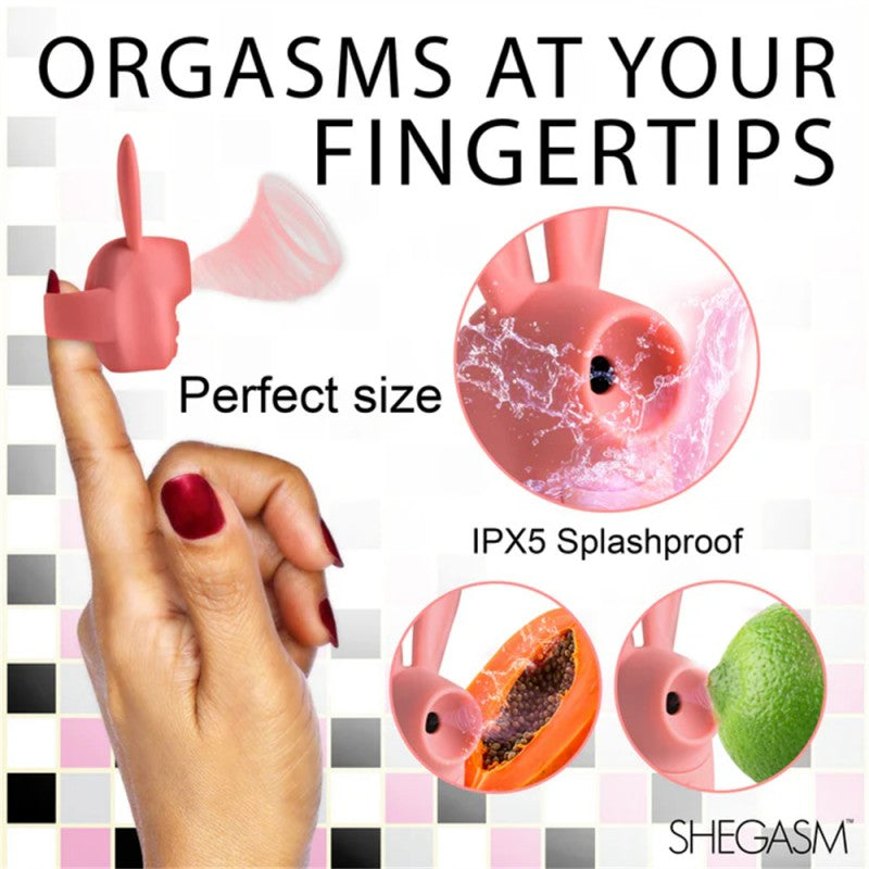 Finger Sunction Vibrator, Clitoral Sucking Rabbit Vibrator Sextoy for Woman, Female Lips Cunnilingus Oral Sex Toys, Small Clit Vibe 3 Speeds and 5 Patterns of Suction