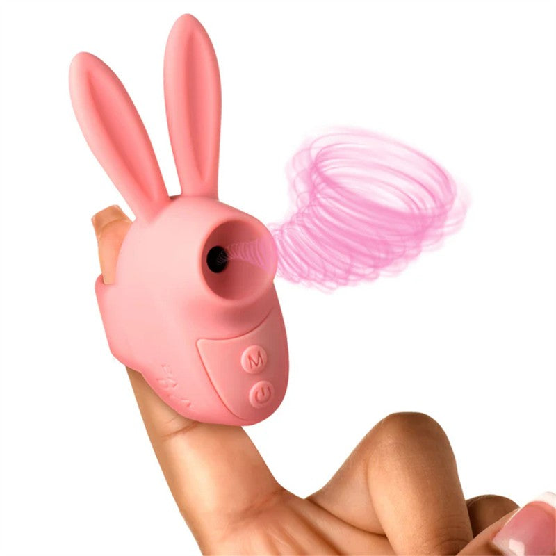 Finger Sunction Vibrator, Clitoral Sucking Rabbit Vibrator Sextoy for Woman, Female Lips Cunnilingus Oral Sex Toys, Small Clit Vibe 3 Speeds and 5 Patterns of Suction