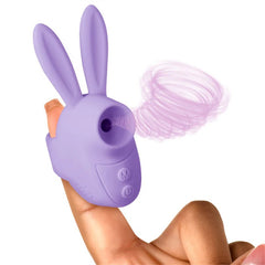 Finger Sunction Vibrator, Clitoral Sucking Rabbit Vibrator Sextoy for Woman, Female Lips Cunnilingus Oral Sex Toys, Small Clit Vibe 3 Speeds and 5 Patterns of Suction