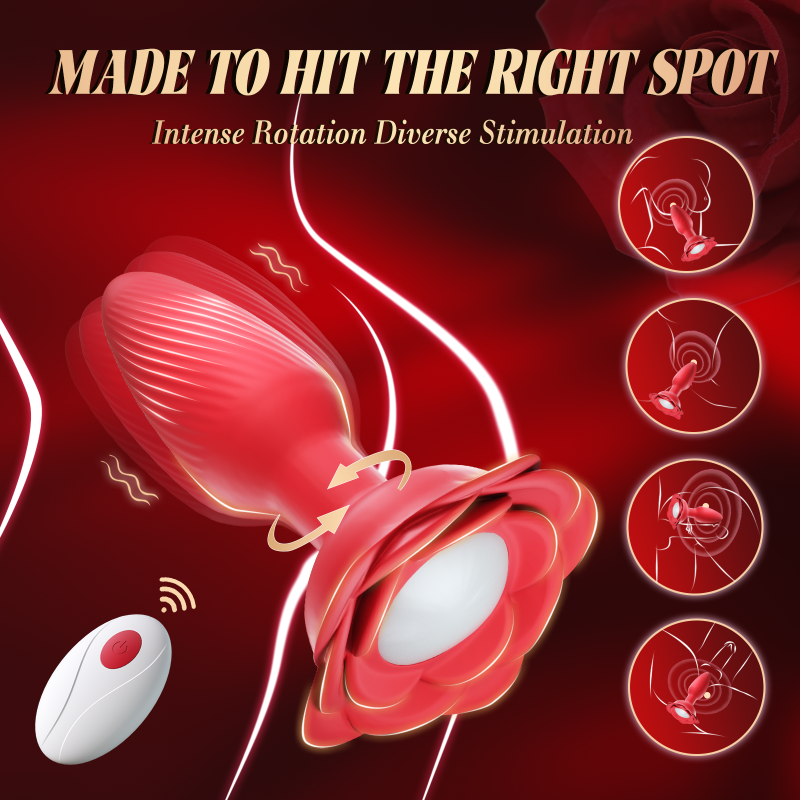 360 Rotation Vibrating Butt Plug Prostate Massager Remote Control Ana 360 Rotation Vibrating Butt Plug Prostate Massager Remote Control Ana