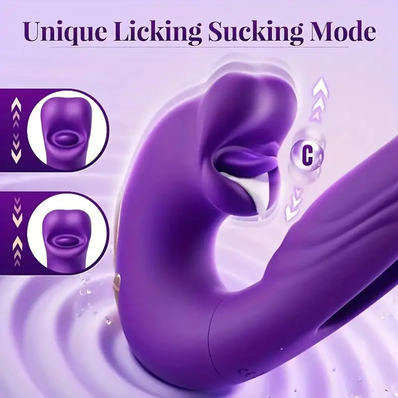 3-in-1 Thrusting Vibrator Sex Toys: 7 Slaps, 7 Vibrations, 5 Tongue Li 3-in-1 Thrusting Vibrator Sex Toys: 7 Slaps, 7 Vibrations, 5 Tongue Li