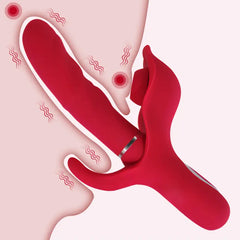 Adult toys Thrusting Dildo G Spot Rabbit Vibrator - 3 in 1 Dildos Clitoral Stimulator Toys with Thrusting Flapping Vibration Modes