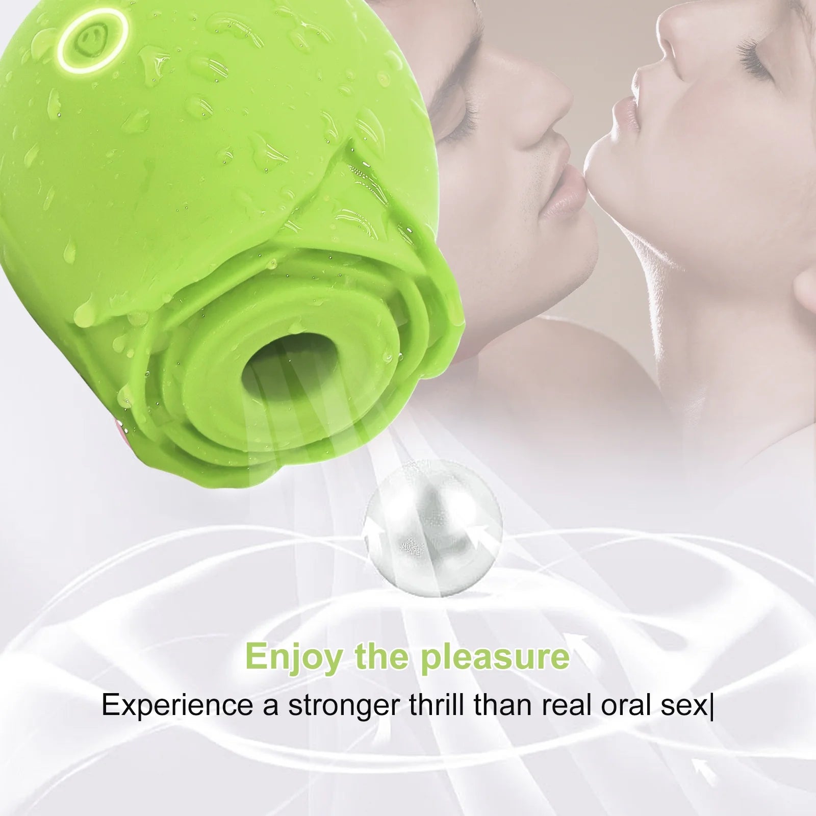 Green rose toy-Clitoral Sucking Vibrator Sucking 10 Modes for Nipple, Clitoral and Anal Stimulation USB Rechargeable