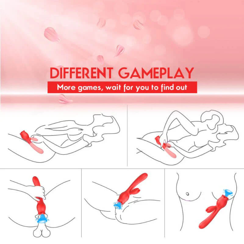 Rose Sex Toy Dildo Vibrator - Clitoral Nipple licker, 10 Frequency Suc Rose Sex Toy Dildo Vibrator - Clitoral Nipple licker, 10 Frequency Suc