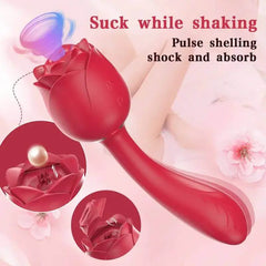 Rose Wand Sex Toy Waterproof G Spot  Sucking Vibrators