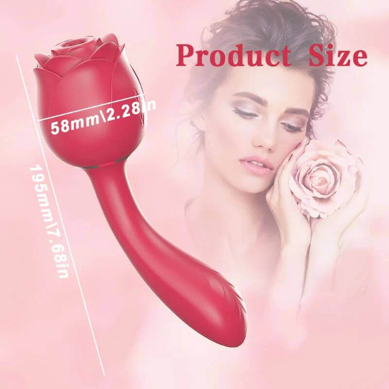 Rose Wand Sex Toy Waterproof G Spot  Sucking Vibrators